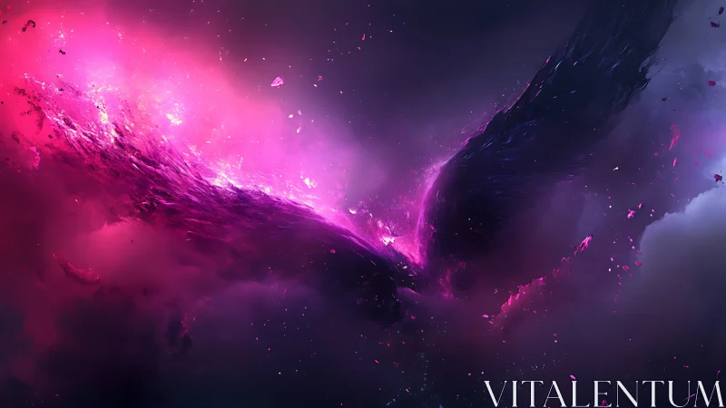 Ultraviolet cosmic energy wings in turbulent nebula field