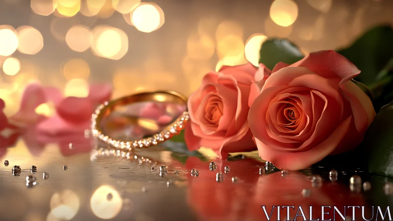 Roses and Rings: A Romantic Moment.