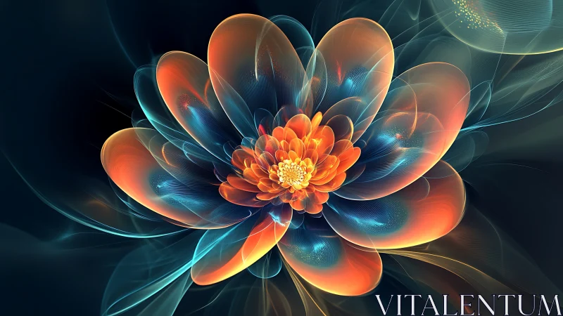 Nebula petals bloom as a luminous fractal flower unfolds