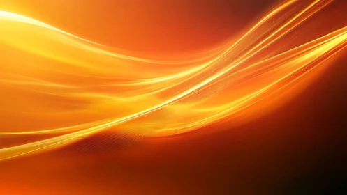 Golden Wave Abstract Motion: Luminous Digital Gradient Composition.