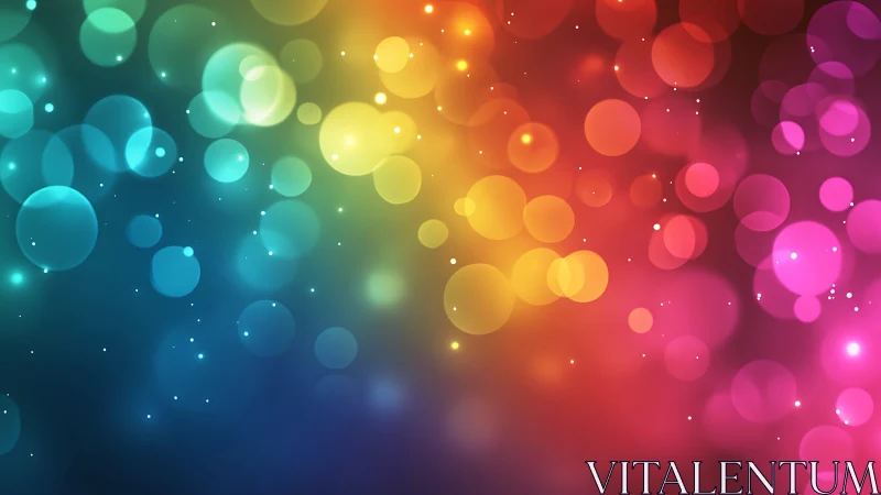Multicolor bokeh light field with soft circular gradients.