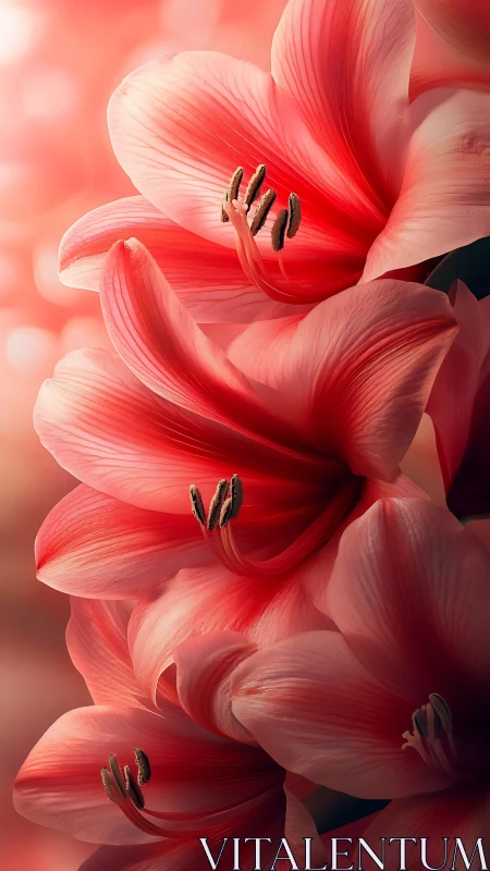 Crimson Bloom Symphony: Three Petaled Hearts Awaken.