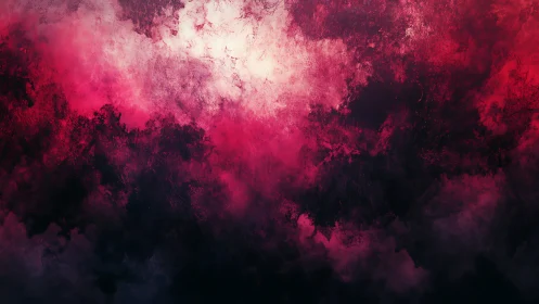 Crimson storm clouds swirling around radiant white core.