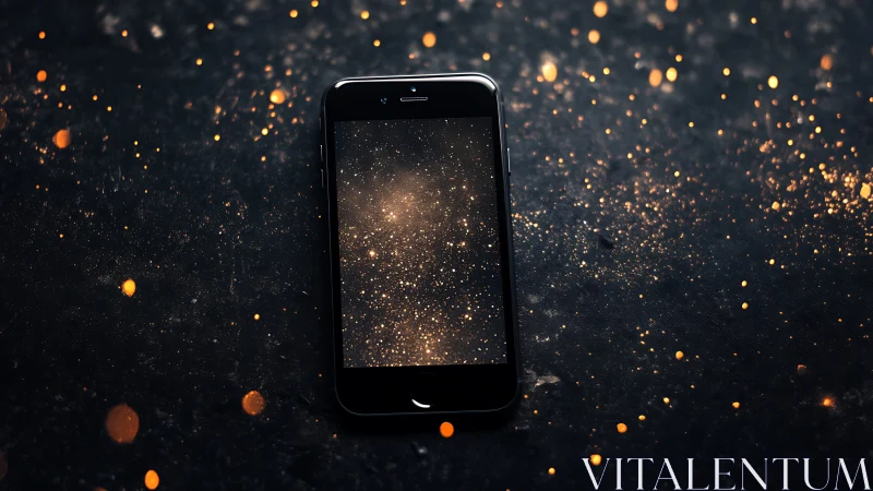 Smartphone display as luminous particlefield interface.