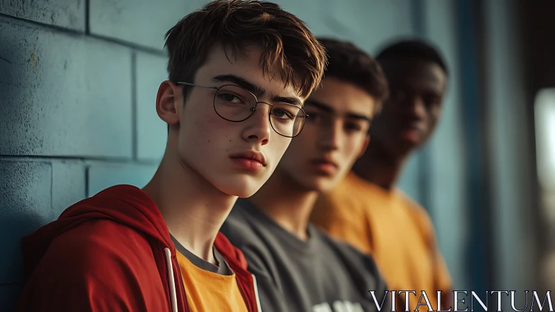 Corridors of Contemplation: Three Figures Lost in Thought