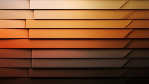 Layered orange gradients form geometric abstract panels.