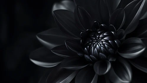 Black lotus flower rendered in dramatic dark lighting.