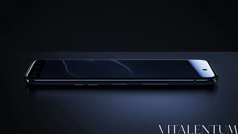 Midnight smartphone glides like a chrome-black horizon line