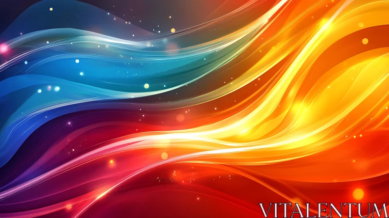 Color gradients form intersecting light trails across frame