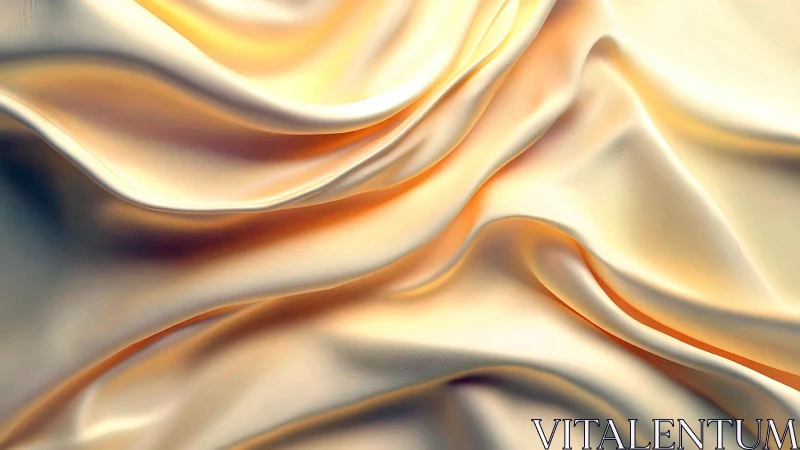 Golden satin folds in softly glowing abstract waves.
