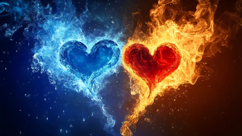 Two Hearts Burning Bright With Elemental Fire