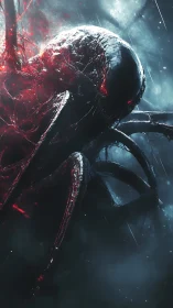 Nightbound eldritch titan rises amid storm and embers