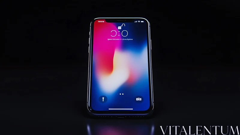 Luminescent iPhone Portal: Time Suspended in Neon Reverie.