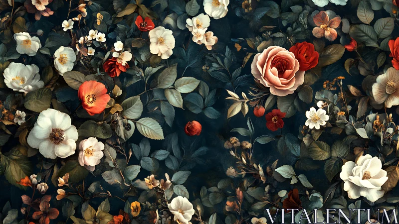 Midnight Garden Bloom: Roses & Secrets.