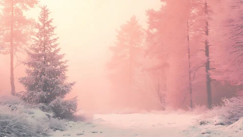 Frosted Alpine Forest: Infrared Winter Landscape Study.