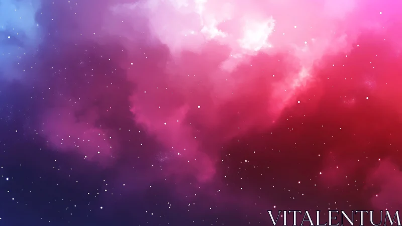 Color-shifted cosmic nebula field with scattered star points.