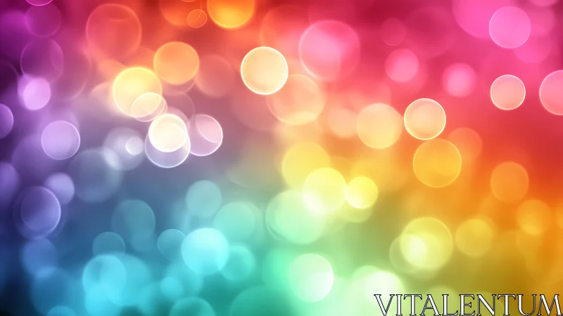 Colorful bokeh constellations drift through a neon twilight