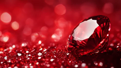 Ruby daydream sprawls across a glittering red horizon