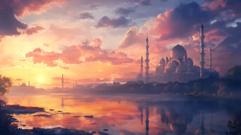 Sunlit domes awaken over a dream-bright riverside kingdom.