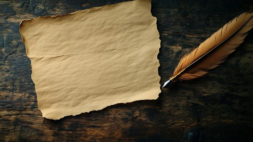 Weathered parchment quietly awaits the quill&rsquo;s first whisper