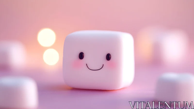 Marshmallow Dreamer: Joy Glowing in Cotton Candy Twilight.