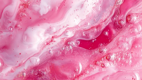 Dreamy pink swirls bubbling with playful liquid energy.