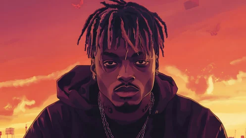 Sunset portrait glows with bold color and quiet emotion