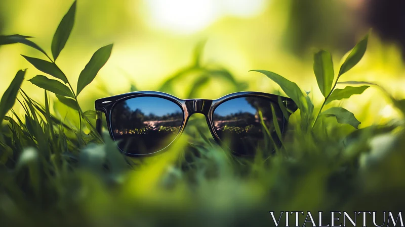 Sunny garden shades resting in a dreamy green hideaway.