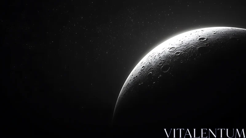 Lunar terminator close-up with raking light and crater relief