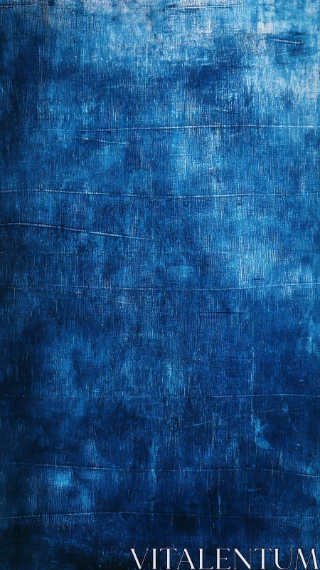 Textured blue abstract background with vertical scratch lines.