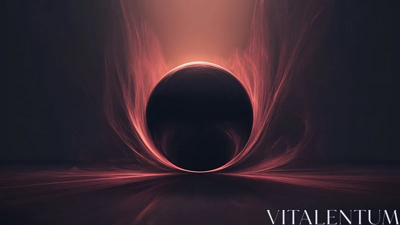 Orb of dusk pirouettes within a halo of crimson light