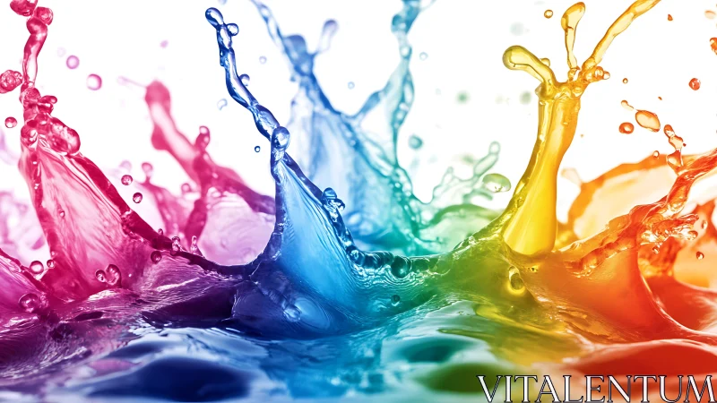 Chromatic fluid impact dynamics in high-speed macro capture.