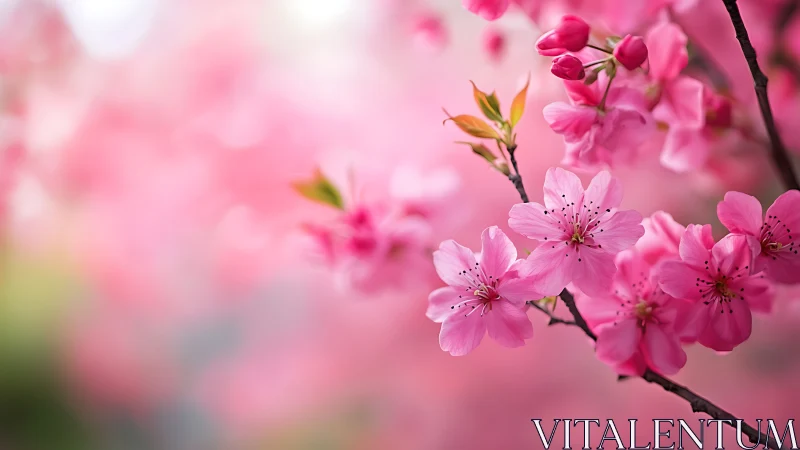 Spring's Blushing Crescendo Unfolds in Delicate Pink Petals