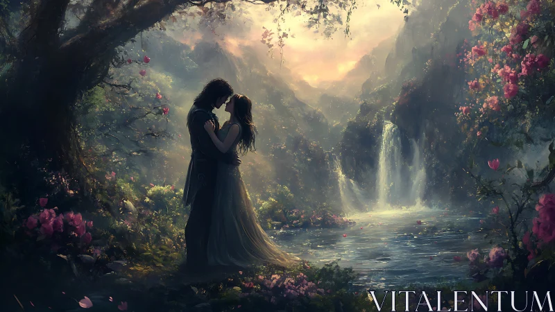 Luminous Garden Romance: Fantasy Digital Composition.