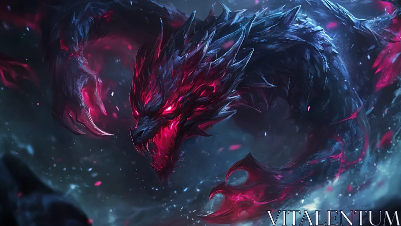 Abyssal draconic serpent rendered in chromatic plasma detail.