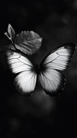 Monochrome wings quietly turn shadow into soft silver light