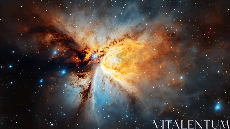 Stellar phoenix bloom ignites a nebula of molten starlight.
