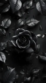Moody Rose: Timeless Beauty in Black and White.
