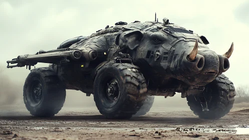 Armored boar-shaped assault vehicle rendered in cinematic 3D realism