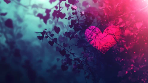 Luminous Heart Blooms in Twilight Glow