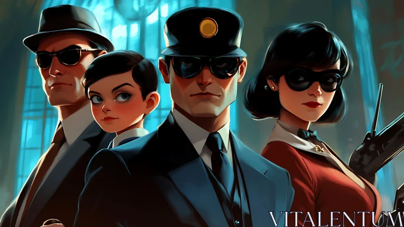 Stylish secret squad in retro spy adventure mode.