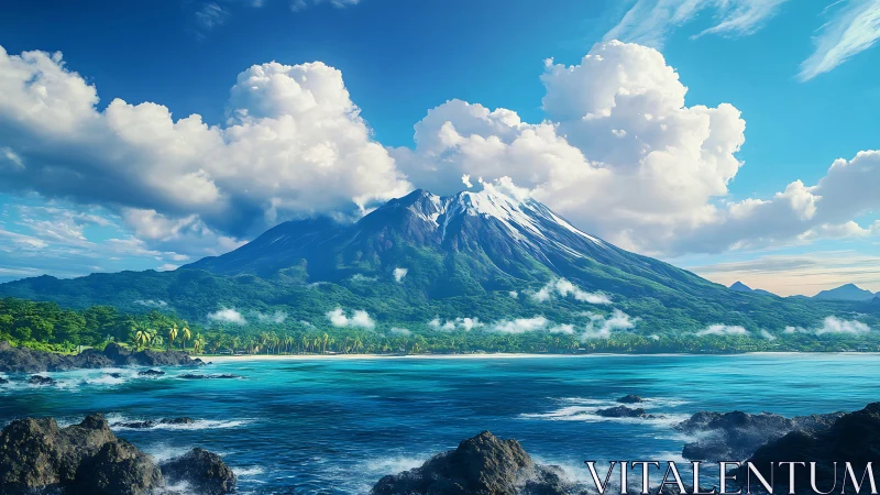 Volcanic Majesty Crowns Turquoise Paradise.