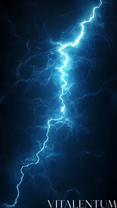 Electric blue lightning bolt on deep nocturnal gradient.