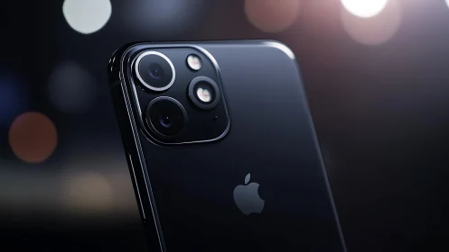 Smartphone rear camera assembly with multiple lenses.