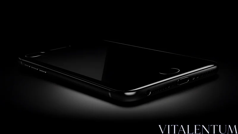Black Smartphone Product Showcase Elegant Minimalist.