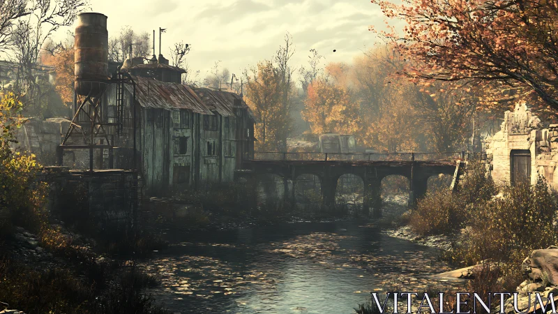 Rust river refuge under autumn&rsquo;s wary golden hush.