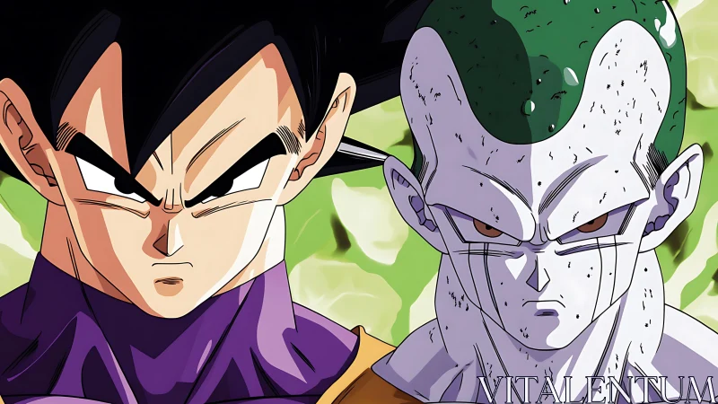 Twin glares carve a fault line of rivalry across the frame