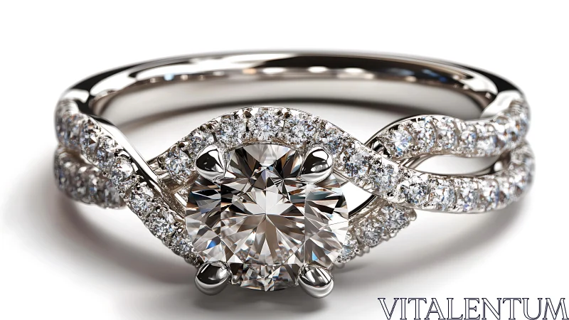 Radiant diamond engagement ring glows with graceful sparkle
