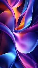 Velvet nebula ribbons swirling in neon twilight silence.