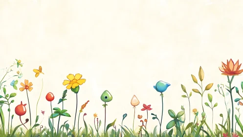 Whimsical Garden Parade: Where Wildflowers Dance.